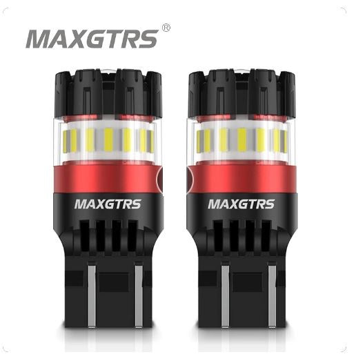 MAXGTRS 7443 W21/5W T20 Double Contact RED Led Bulb For Vehicle