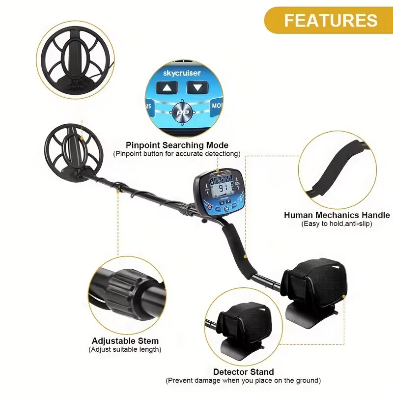 MD910B Metal Detector, Professional Underground Depth Search Detector (10007383) - Electromann SA