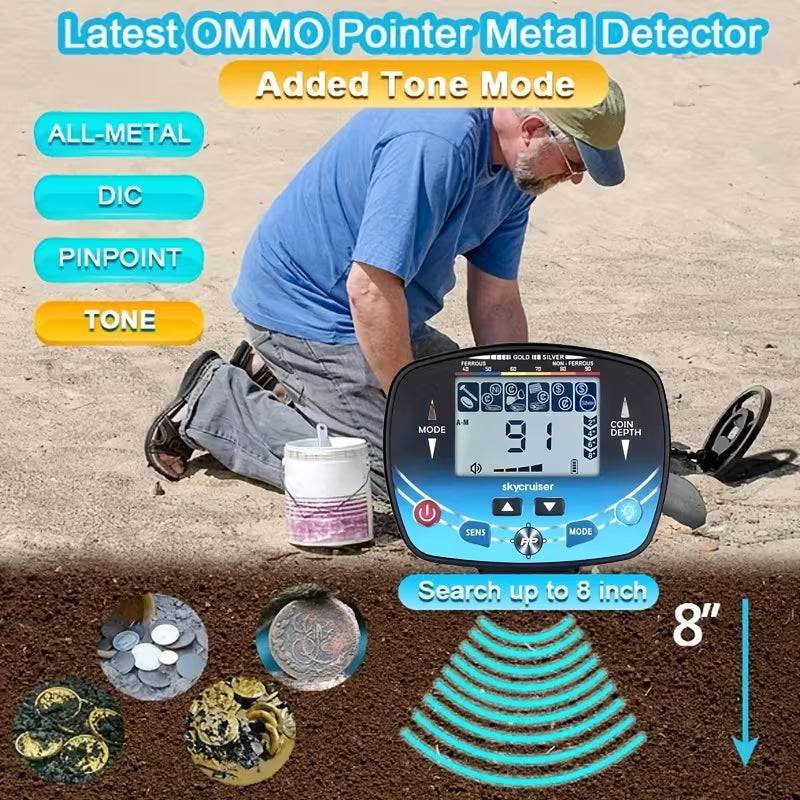 MD910B Metal Detector, Professional Underground Depth Search Detector (10007383) - Electromann SA