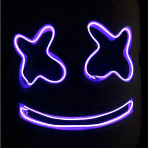 Marshmallo LED Luminous Party Mask Cosplay Props - BLUE