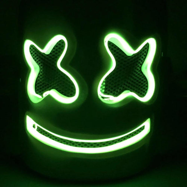 Marshmallo LED Luminous Party Mask Cosplay Props - PURPLE