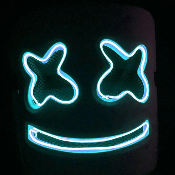 Marshmallo LED Luminous Party Mask Cosplay Props - BLUE