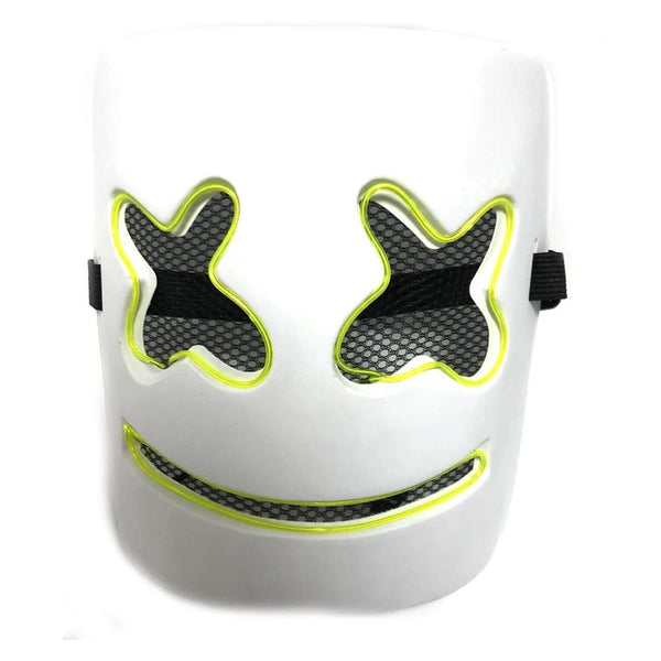 Marshmallo LED Luminous Party Mask Cosplay Props - YELLOW