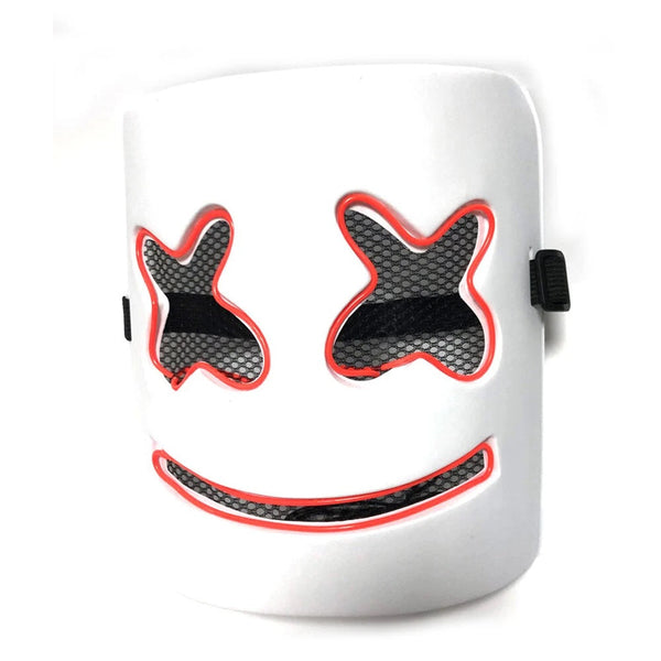 Marshmallo LED Luminous Party Mask Cosplay Props - Red