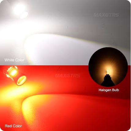 MAXGTRS 7443 W21/5W T20 Double Contact RED Led Bulb For Cars