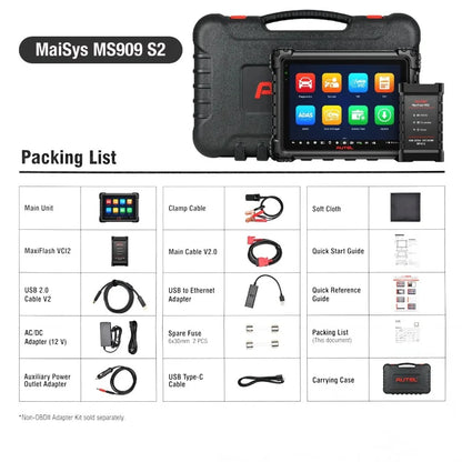 Autel MaxiSys MS909 S2 Bi-Directional Diagnostic Scanner, ECU Coding, J2534 & Topology 3.0 (10004451) - Electromann SA