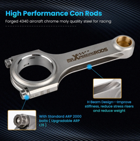 H-Beam Connecting Rods Set for Subaru EJ20 EJ25 130.5mm