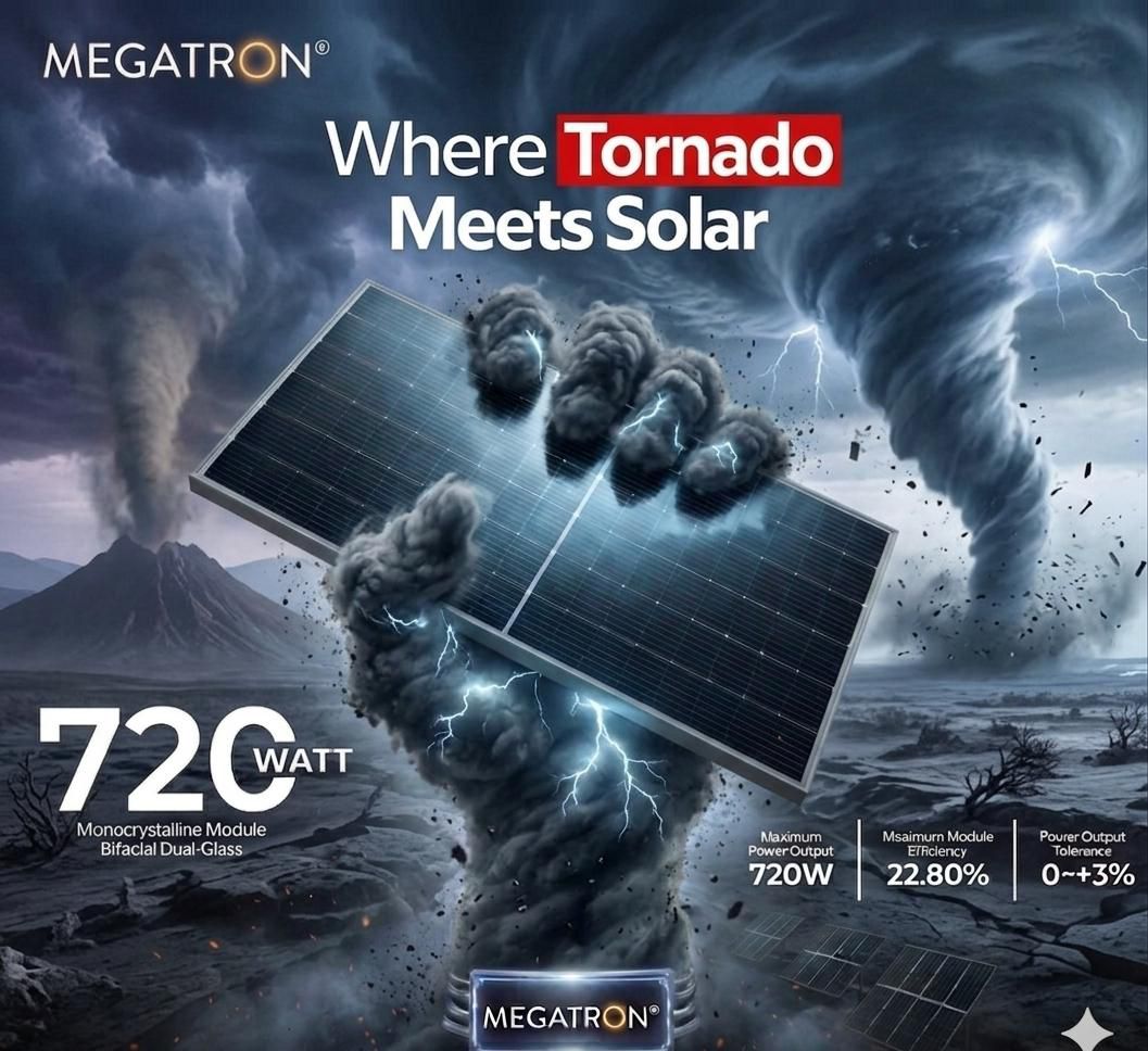 Megatron 720W Bifacial Solar Panel - High-Performance & Durable Solar Panel (10008326)