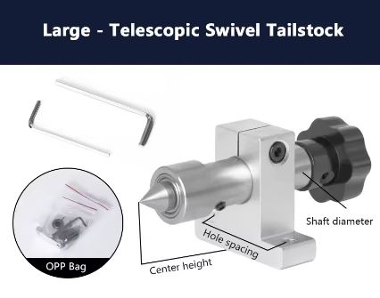 Tailstock Accessory for 24v Mini Lathe for Beads and Wood Working