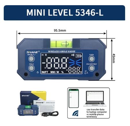 SHAHE Digital Electronic Level Inclinometer Dual-axis