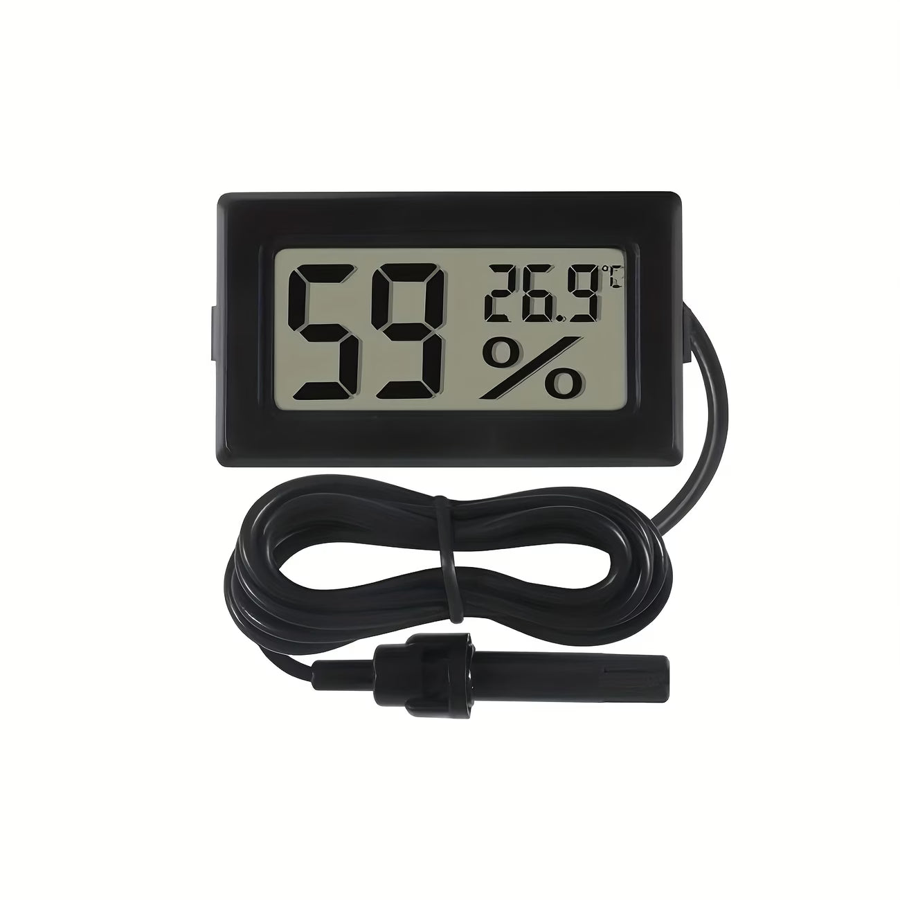 Mini LCD Digital Thermometer and Hygrometer - Compact and Accurate Temperature and Humidity Measurement (10004211) - Electromann SA