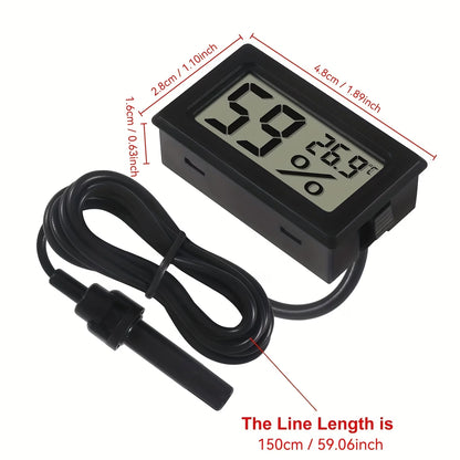Mini LCD Digital Thermometer and Hygrometer - Compact and Accurate Temperature and Humidity Measurement (10004211) - Electromann SA