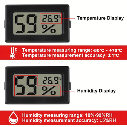 Mini LCD Digital Thermometer and Hygrometer - Compact and Accurate Temperature and Humidity Measurement (10004211) - Electromann SA