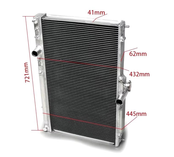 For Mitsubishi Lancer Evo 7/8/9 Aluminium Radiator Upgrade 42mm Core Depth 2-Row