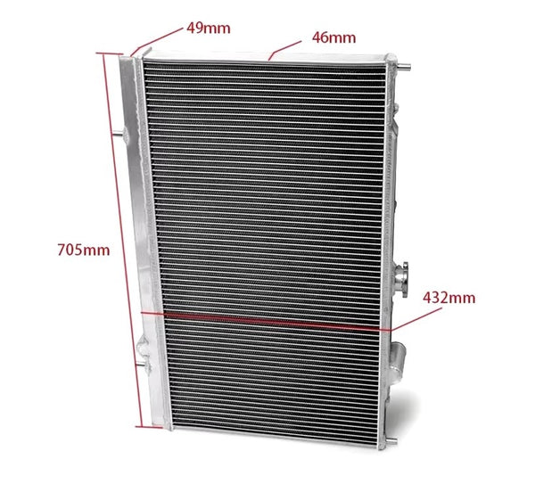 For Mitsubishi Lancer Evo 4/5/6 Aluminium Radiator Upgrade 42mm Core Depth 2-Row