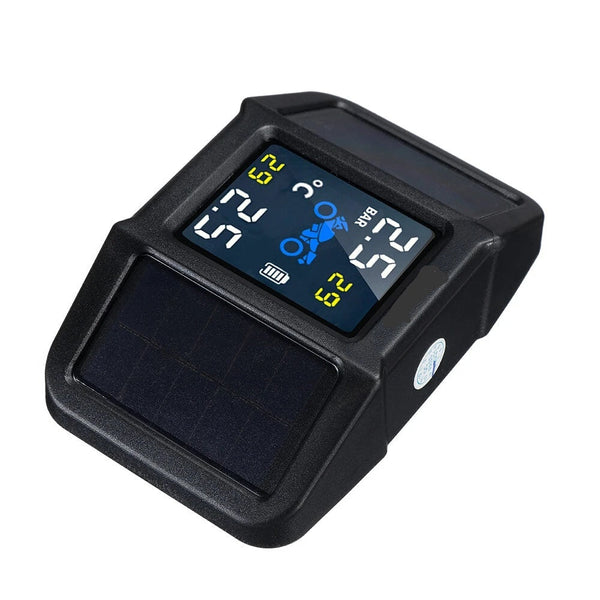 ##DEMO## Solar Powered LCD Display Motorcycle Real Time Tire Pressure Monitor System