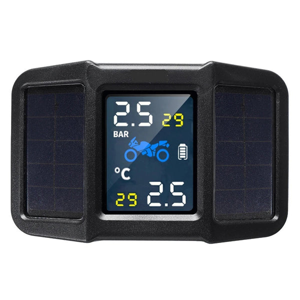 ##DEMO## Solar Powered LCD Display Motorcycle Real Time Tire Pressure Monitor System