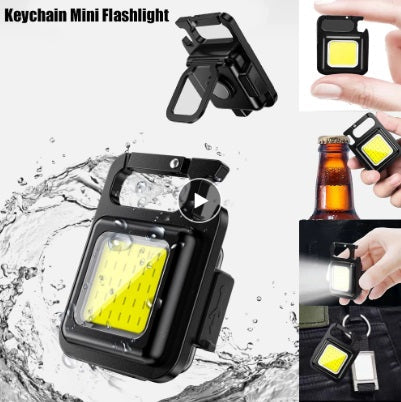 Multifunction Mini Glare COB Keychain Light