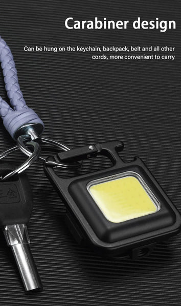 Multifunction Mini Glare COB Keychain Light