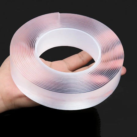 Clear Double Sided Reusable Ivy Grip Tape - 2M x 20mm x 2mm - Versatile Adhesive Tape