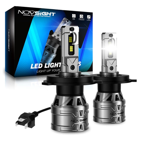 Novsight N61T General Series H4/9003 60W 13000LM DUAL Color LED Headlight Kit - Improved Visibility and Easy Installation