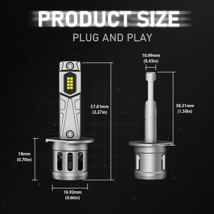 Novsight N63 Series Mini Wireless H1 LED Bulbs 90W Plug and Play - Electromann SA