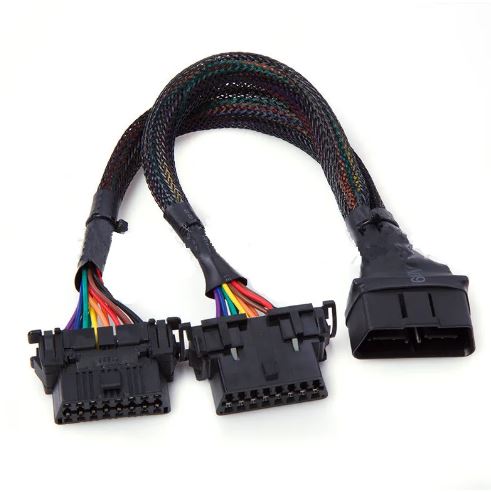 High Quality OBD 16Pin Male to Dual Female Splitter