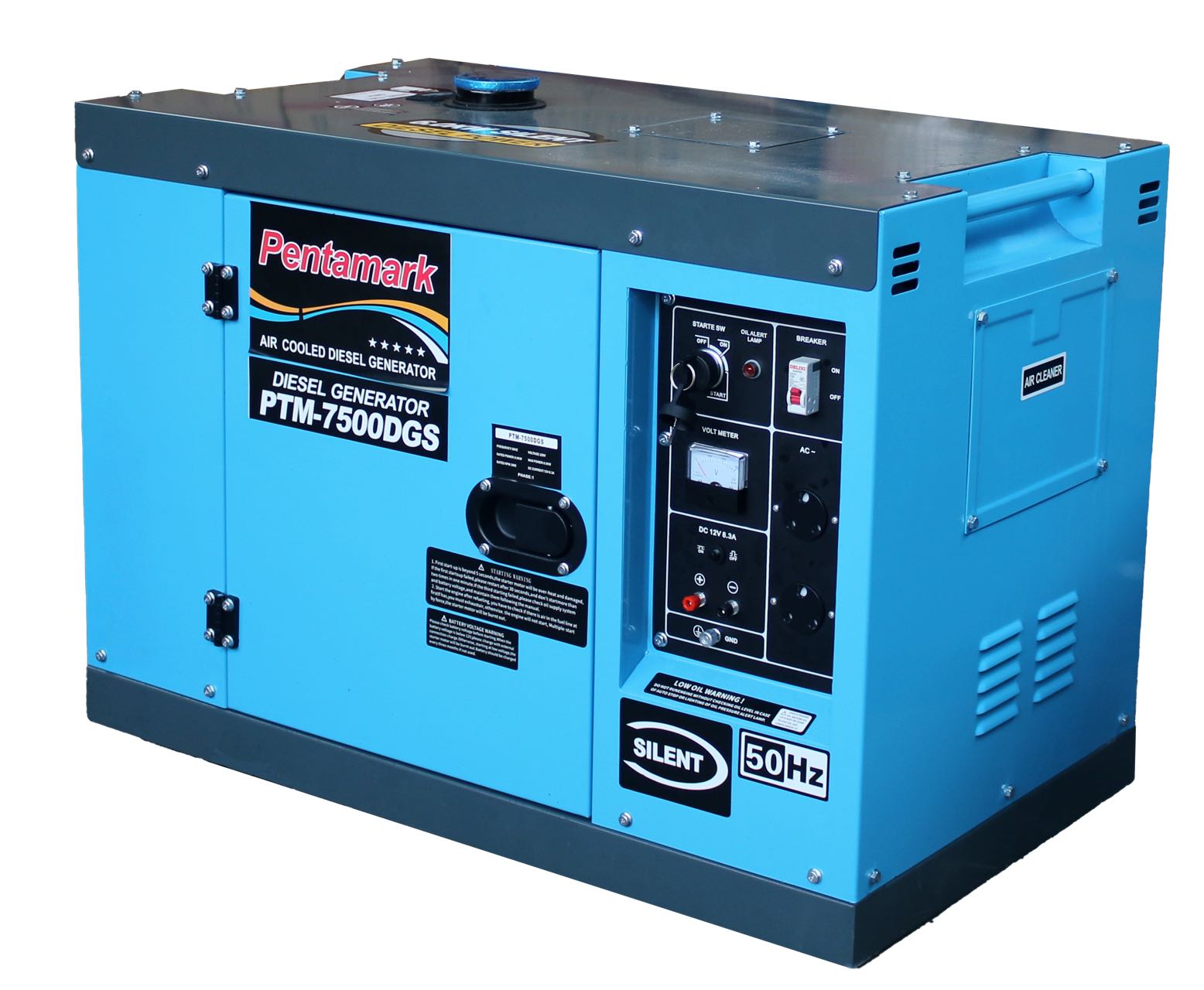 Pentamark PTM-7500DQS Silent Diesel Generator - Reliable and Quiet Power Supply