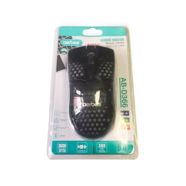 Aerbes AB-D366 USB RGB Glow Gaming Mouse