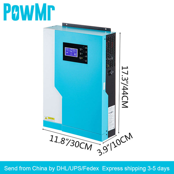 PowMr 3.5KW 24v 100Amp MPPT Pure Sine Hybrid Solar Inverter - Efficient & Reliable Solar Energy Conversion