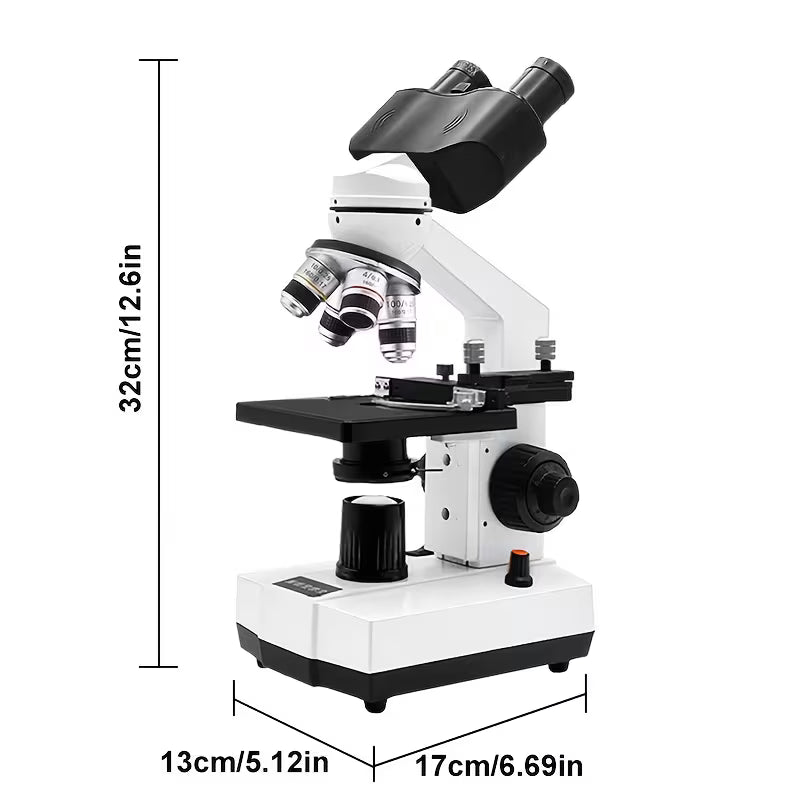 Professional Biomedical Compound Microscope 40X-2500X Magnification (10000808) - Electromann SA
