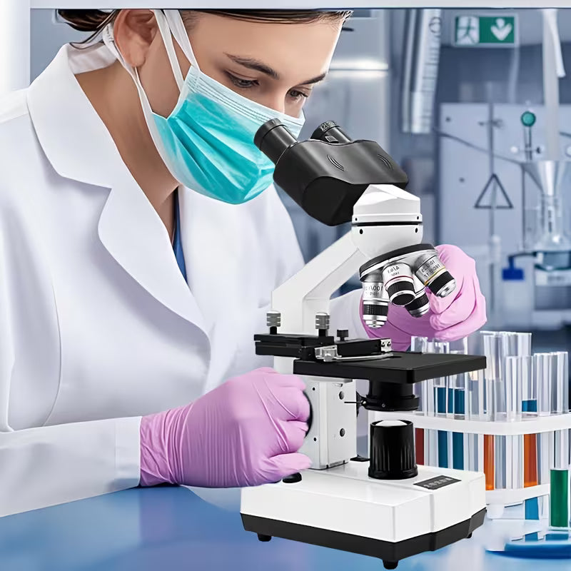 Professional Biomedical Compound Microscope 40X-2500X Magnification (10000808) - Electromann SA