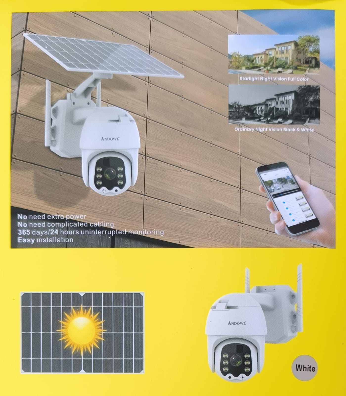 Andowl Intelligent Solar Energy Surveillance Camera Q-S33 (10003916) - Electromann SA