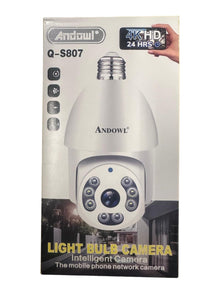 ANDOWL Q-S807 4K HD Wifi Bulb Type Smart Surveillance Camera (10006809) - Electromann SA