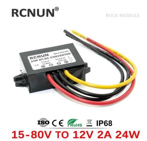 RCNUN 15-50V to 12V 3A Step-down DC DC Converter