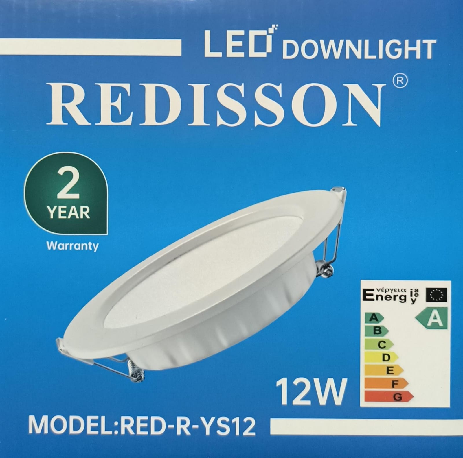 REDISSON 12Watt 250v AC 6500K Cool White LED Flush Mount Downlight - Electromann SA