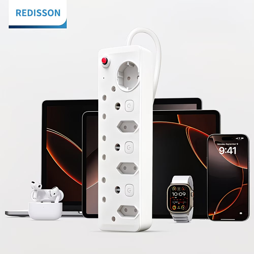 REDISSON 7 Way 3x16Amp 4x5Amp Switched 220v Multi-Plug (10004939) - Electromann SA