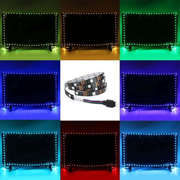 RGB LED Light Strip with Bluetooth App, Remote, and Controller