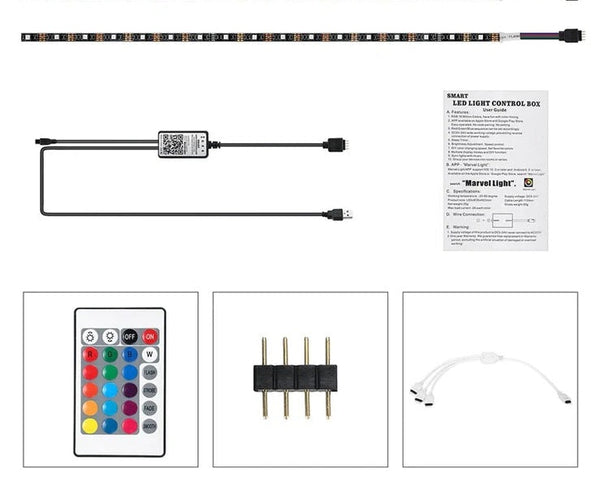 RGB LED Light Strip with bluetooth APP+Remote+Control