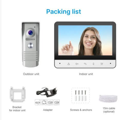 7Inch Wired Video Doorphone (10007804) - Electromann SA