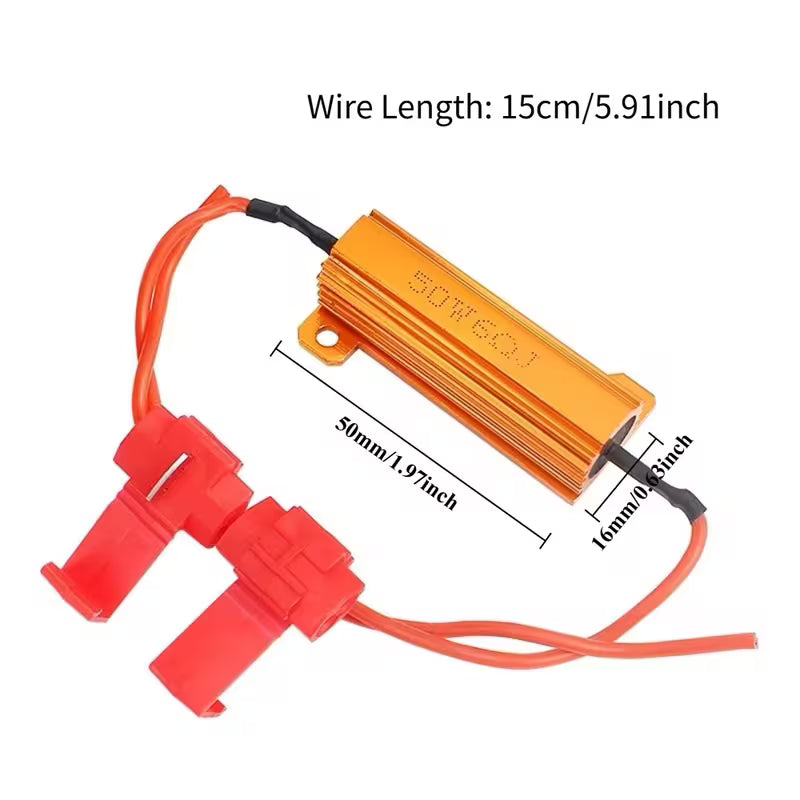 2Pc RX24 50W 6RJ Metal Aluminum Case High Power Resistor Set (10003528) - Electromann SA