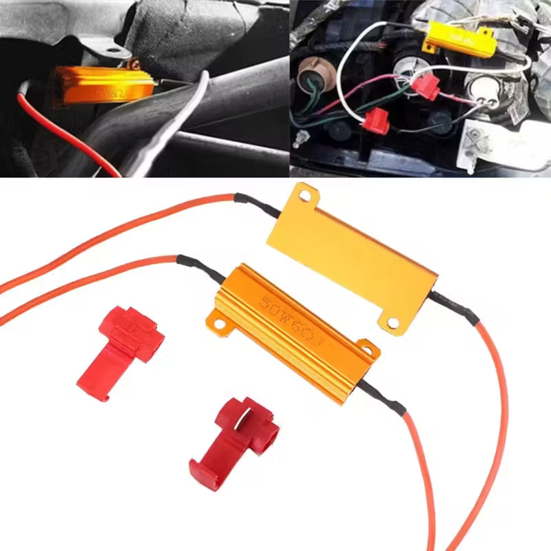 2Pc RX24 50W 6RJ Metal Aluminum Case High Power Resistor Set (10003528) - Electromann SA