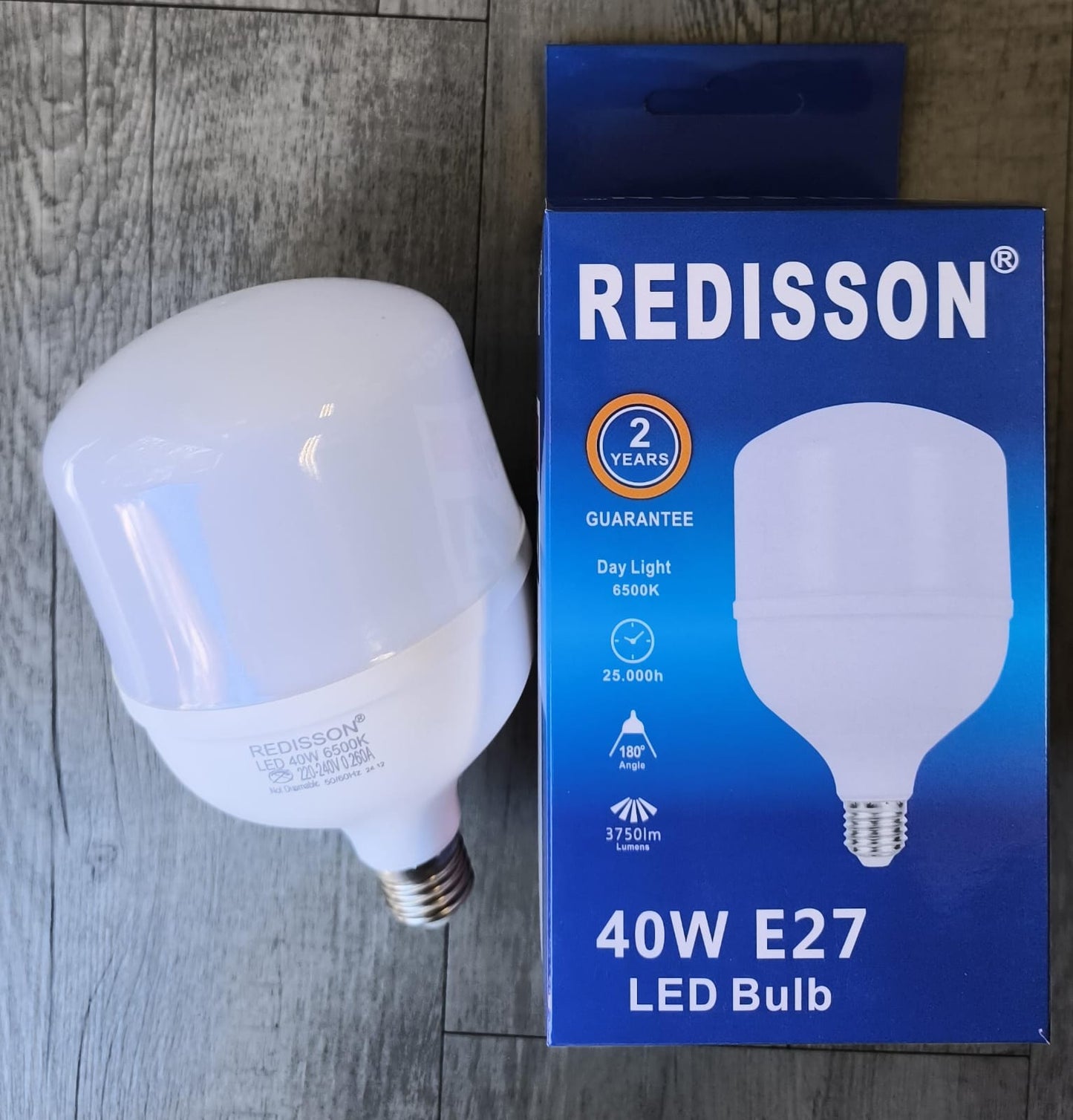 REDISSON 220v AC 40Watt E27 (Screw Type) 6500K Cool White LED Bulb - Electromann SA