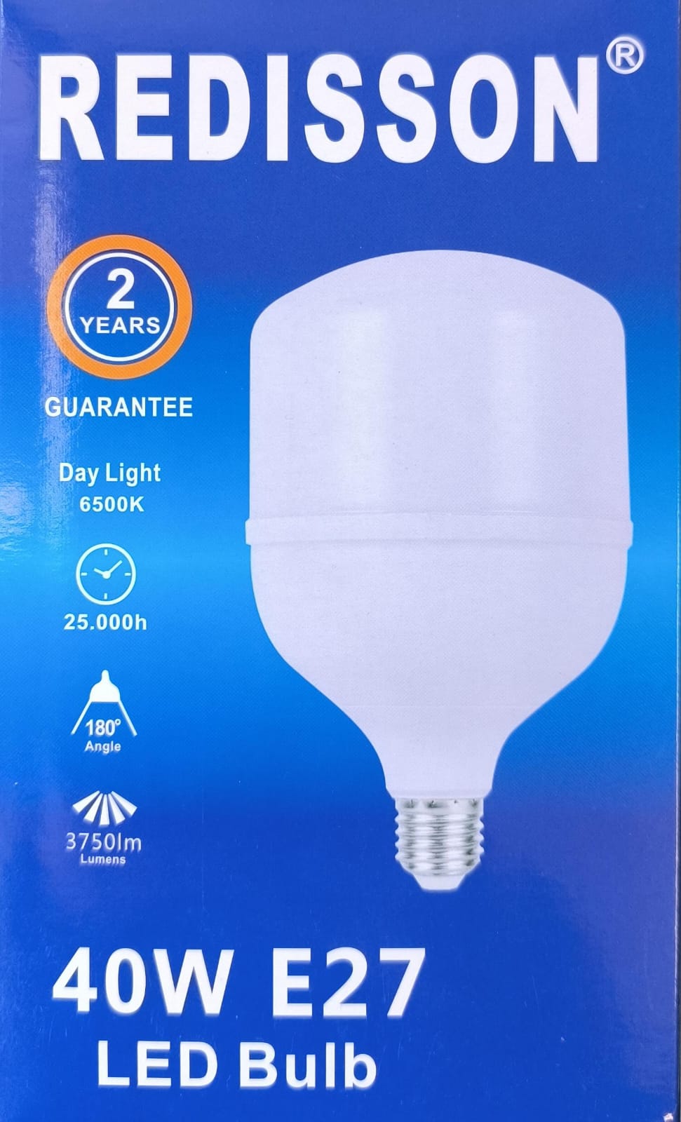 REDISSON 220v AC 40Watt E27 (Screw Type) 6500K Cool White LED Bulb - Electromann SA