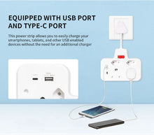 REDISSON RN-04 USB 4 Way Multiplug with USB+Type-C - Electromann SA