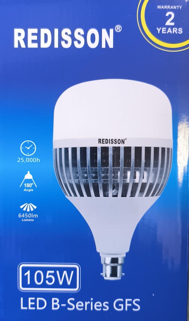 REDISSON B-Series GFS 220v AC 105Watt B22 (Push and Twist Type) 6500K Cool White LED Bulb - Electromann SA
