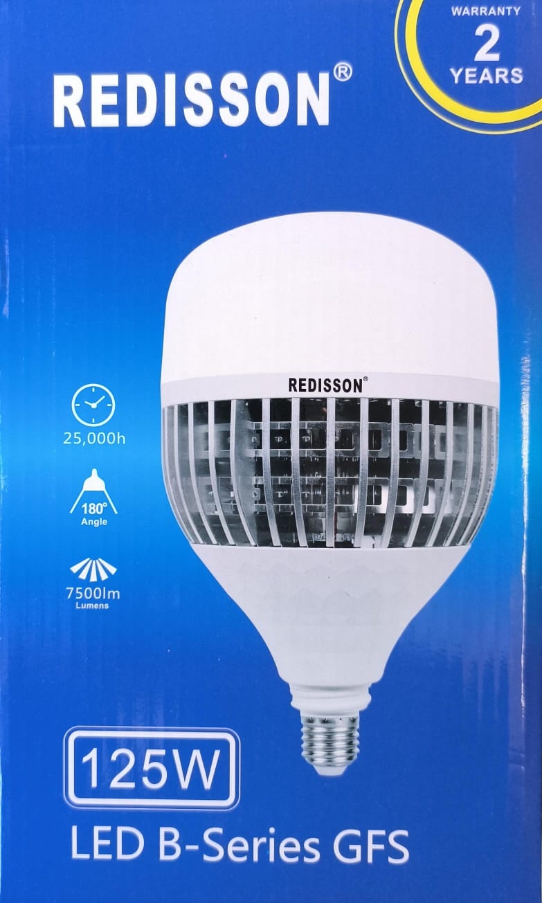REDISSON B-Series GFS 220v AC 125Watt B22 (Push and Twist Type) 6500K Cool White LED Bulb - Electromann SA
