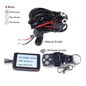 Remote Controlled Wire Harness for 6D Lens Single Row Led Bar Lights