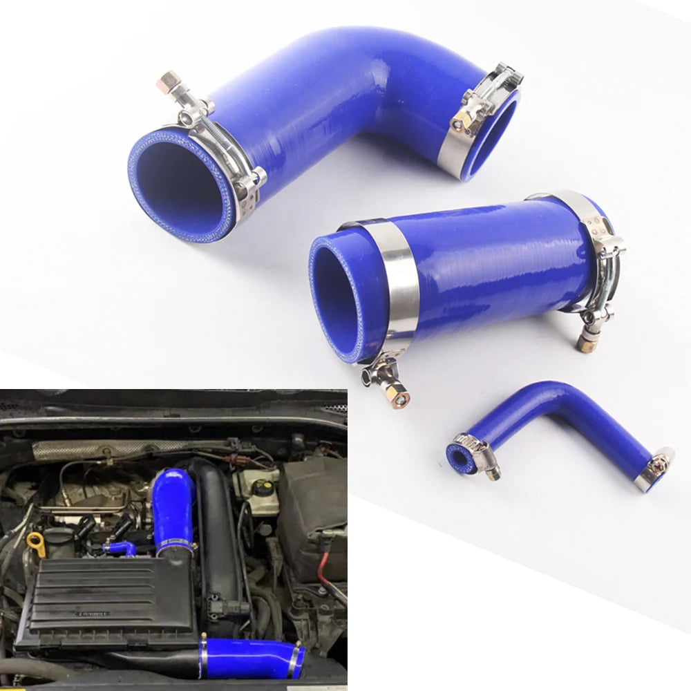 Car Silicone Air Intake Hose Full Kit for VW/Audi EA211 1.2/1.4 Engine - Electromann SA