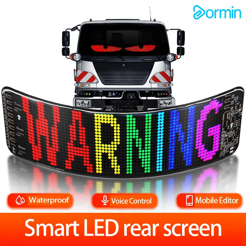 Smart LED flexible Screen Car Sticker with Scrolling Electronic Charac ...